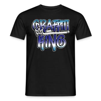 Graffiti King Retro 80s 90s Hip Hop Urban Street - Männer T-Shirt - Schwarz - Vorne - AI Model Male 178 light (178cm)