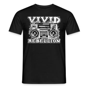 Funny Graffiti Boombox 80s 90s Hip Hop Breakdance - Männer T-Shirt - Schwarz - Vorne - AI Model Male 178 light (178cm)