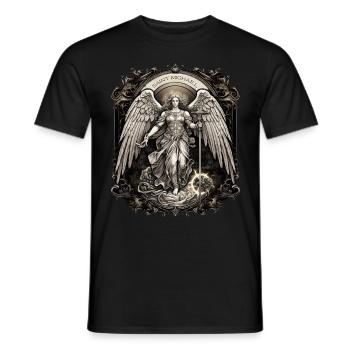 St Michael The Archangel Catholic Saint Religious - Männer T-Shirt - Schwarz - Vorne - AI Model Male 178 light (178cm)