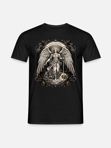 St Michael The Archangel Catholic Saint Religious - Männer T-Shirt - Schwarz