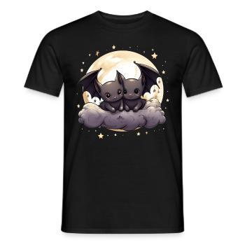 Kawaii Bat Horror Valentines Day Cute Pastel Goth - Männer T-Shirt - Schwarz - Vorne - AI Model Male 178 light (178cm)