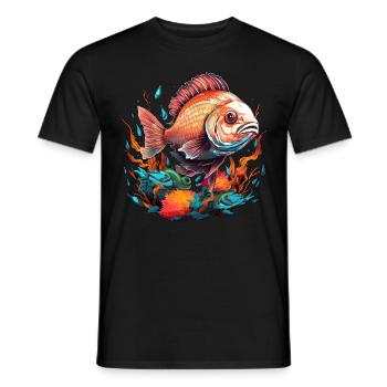 African Cichlid Freshwater Fish Keeper Breeder - Männer T-Shirt - Schwarz - Vorne - AI Model Male 178 light (178cm)