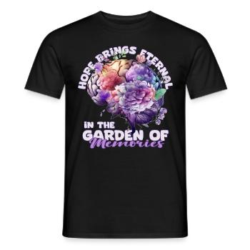 Floral Human Brain Dementia Alzheimer Awareness - Männer T-Shirt - Schwarz - Vorne - AI Model Male 178 light (178cm)