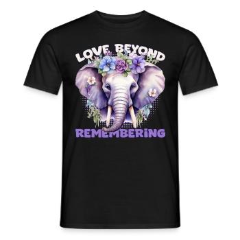 Cute Flower Crown Elephant Alzheimers Awareness - Männer T-Shirt - Schwarz - Vorne - AI Model Male 178 light (178cm)