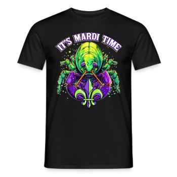 It's Mardi Time Mardi Gras Carnival Masquerade Par - Männer T-Shirt - Schwarz - Vorne - AI Model Male 178 light (178cm)