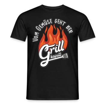 Grillen vom Gemüse geht der Grill kaputt Geschenk - Männer T-Shirt - Schwarz - Vorne - AI Model Male 178 light (178cm)