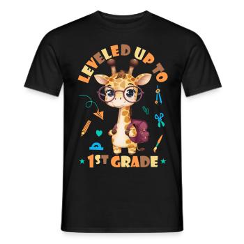Surclassé en 1ère classe - Funny Giraffe - T-shirt homme - noir - Devant - AI Model Male 178 light (178cm)