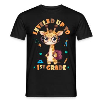 Surclassé en 1ère classe - Funny Giraffe - T-shirt homme - noir - Devant - AI Model Male 178 light (178cm)
