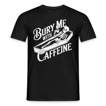 Enterre-moi avec de la caféine squelette gothique amateur de café - T-shirt homme - noir - Devant - AI Model Male 178 light (178cm)