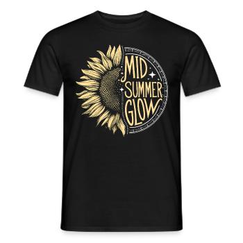 Midsummer Glow Boho Tournesol Mystique Sols d’été - T-shirt homme - noir - Devant - AI Model Male 178 light (178cm)