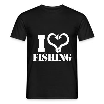 Angler - Männer T-Shirt - Schwarz - Vorne - AI Model Male 178 light (178cm)