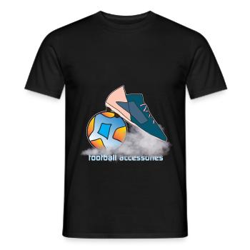 football football ballon de football chaussures de football - T-shirt homme - noir - Devant - AI Model Male 178 light (178cm)
