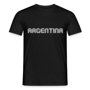 argentina 70 Font Lounge - Men's T-Shirt - black - Front - AI Model Male 178 light (178cm)