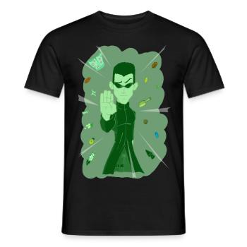 STOP - T-shirt homme - noir - Devant - AI Model Male 178 light (178cm)