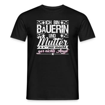 Lustiges Landwirtin Shirt Mutter - Männer T-Shirt - Schwarz - Vorne - AI Model Male 178 light (178cm)