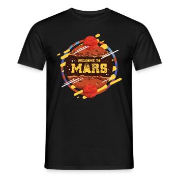 Bienvenue sur Mars Gift Idea - T-shirt homme - noir - Devant - AI Model Male 178 light (178cm)