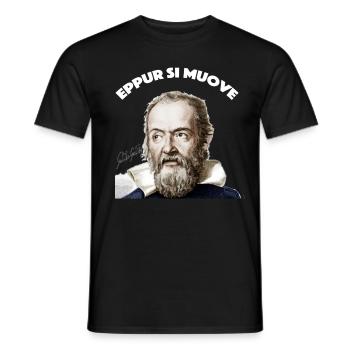 Eppur si Muove - Männer T-Shirt - Schwarz - Vorne - AI Model Male 178 light (178cm)