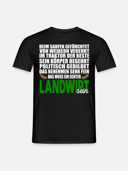 LANDWIRT - Männer T-Shirt - Schwarz