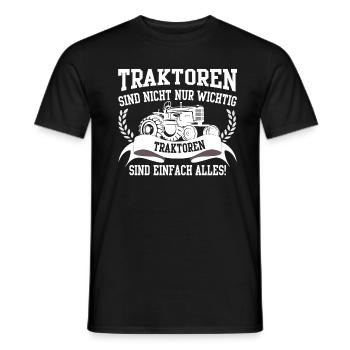 TRACTOR - Men's T-Shirt - black - Front - AI Model Male 178 light (178cm)
