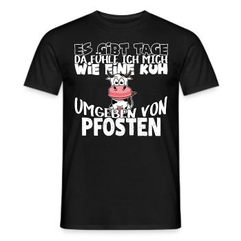 Cow Cows - Men's T-Shirt - black - Front - AI Model Male 178 light (178cm)