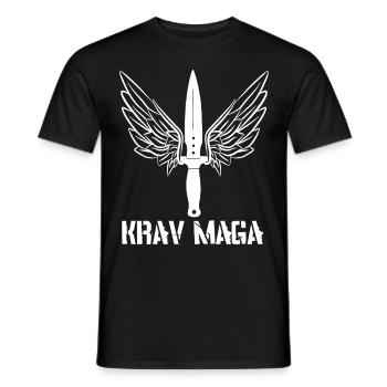 Krav Maga Messer mit Flügeln - Männer T-Shirt - Schwarz - Vorne - AI Model Male 178 light (178cm)