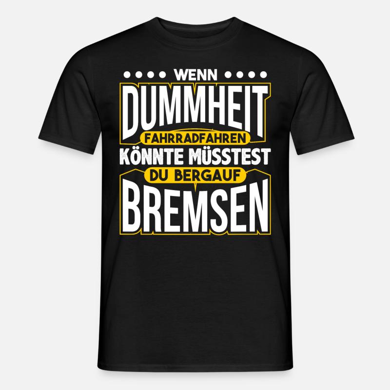 Fahrradfahrer Geschenk - Männer T-Shirt - Schwarz