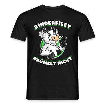 BBQ Rinderfilet krümelt nicht - Männer T-Shirt - Schwarz - Vorne - AI Model Male 178 light (178cm)
