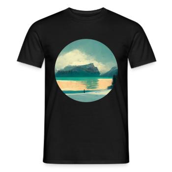 Natur im Kreis Herrliche Aussicht - Männer T-Shirt - Schwarz - Vorne - AI Model Male 178 light (178cm)