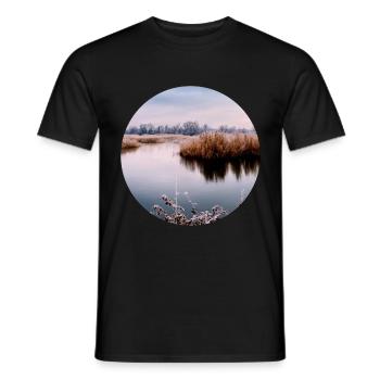 La nature en cercle - T-shirt homme - noir - Devant - AI Model Male 178 light (178cm)