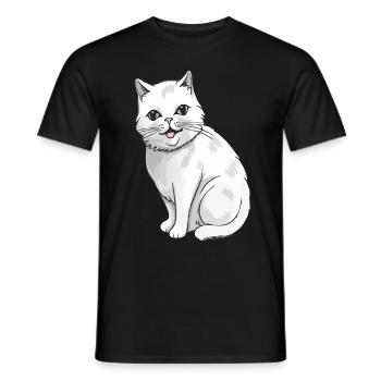 Pretty cat for cat lovers - Men's T-Shirt - black - Front - AI Model Male 178 light (178cm)
