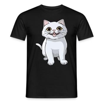 Cute kitten for cat owners - Men's T-Shirt - black - Front - AI Model Male 178 light (178cm)