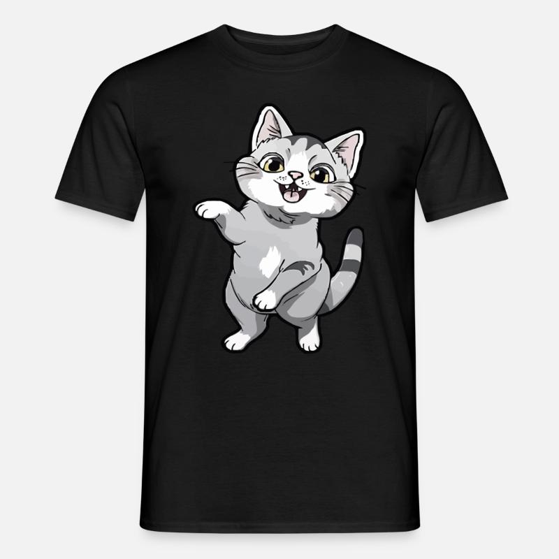 Dancing kitten for cat lovers - Men’s T-shirt - black