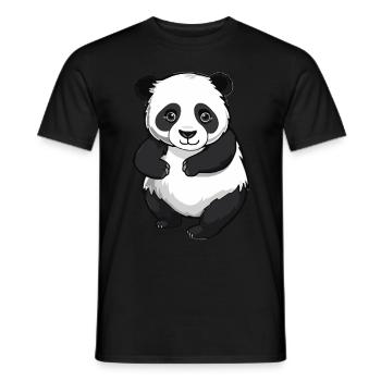 Panda - Men's T-Shirt - black - Front - AI Model Male 178 light (178cm)