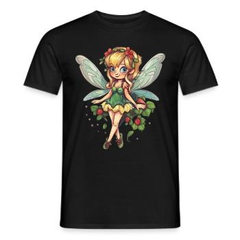 Fée Fée Personnage Mythique Magique - T-shirt homme - noir - Devant - AI Model Male 178 light (178cm)