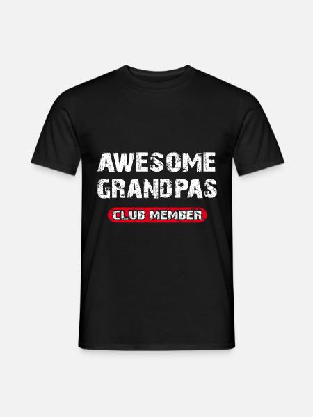 Mahtava Grandpas Grandpa Club - Miesten T-paita - musta