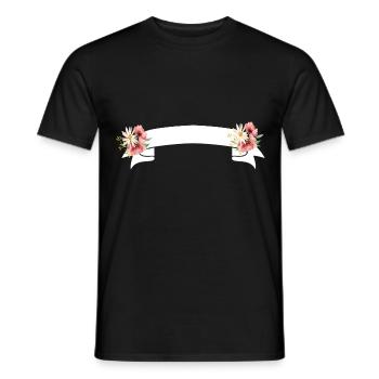 Fleurs Banner - T-shirt homme - noir - Devant - AI Model Male 178 light (178cm)