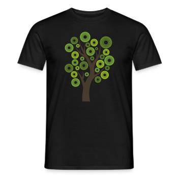 Baum Geschenk Natur modern Blätter Wald Hipster - Männer T-Shirt - Schwarz - Vorne - AI Model Male 178 light (178cm)