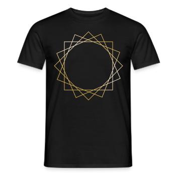 Formen Symbole Kreis Geschenk gold Sonne Hipster - Männer T-Shirt - Schwarz - Vorne - AI Model Male 178 light (178cm)
