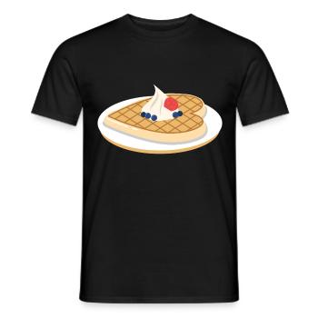 Gaufres petit déjeuner cadeau crème bonbons aux baies - T-shirt homme - noir - Devant - AI Model Male 178 light (178cm)