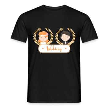 Hochzeit Brautpaar Geschenk Braut Bräutigam Heirat - Männer T-Shirt - Schwarz - Vorne - AI Model Male 178 light (178cm)