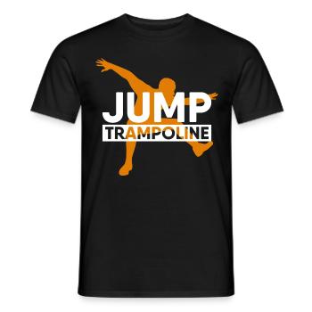 Trampoline Jumping Jump Jumping Gift Sport - Men's T-Shirt - black - Front - AI Model Male 178 light (178cm)