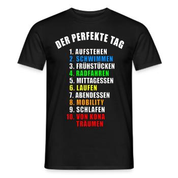 DER PERFEKTE TAG GESCHENK TRIATHLON TRIATHLET TRI - Männer T-Shirt - Schwarz - Vorne - AI Model Male 178 light (178cm)