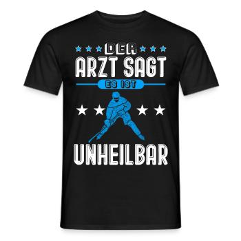 Eishockey spielen cooler Spruch - Männer T-Shirt - Schwarz - Vorne - AI Model Male 178 light (178cm)