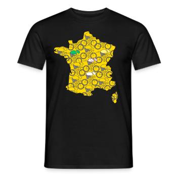 bike bike bikes bikes france cyclist sport tour - Men's T-Shirt - black - Front - AI Model Male 178 light (178cm)