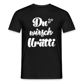 Du wirsch Urätti Hallo Ätti Hallo Opa Schweiz Baby - Männer T-Shirt - Schwarz - Vorne - AI Model Male 178 light (178cm)