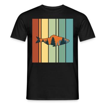 Fishing Angler Fishing Rod - Men's T-Shirt - black - Front - AI Model Male 178 light (178cm)