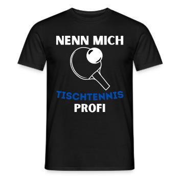 Tischtennis Profi - Männer T-Shirt - Schwarz - Vorne - AI Model Male 178 light (178cm)