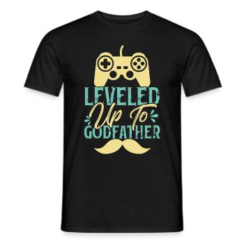 Monter de niveau jusqu’au parrain - T-shirt homme - noir - Devant - AI Model Male 178 light (178cm)