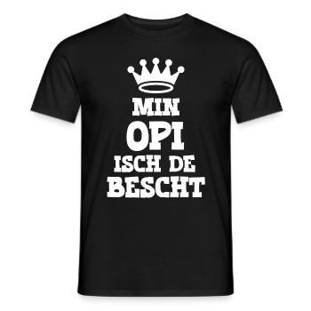 Min Opi isch de bescht Opa Schweiz Grosspapi - Männer T-Shirt - Schwarz - Vorne - AI Model Male 178 light (178cm)