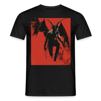 The Devil - Skull, Totenkopf, Teufel - Männer T-Shirt - Schwarz - Vorne - AI Model Male 178 light (178cm)